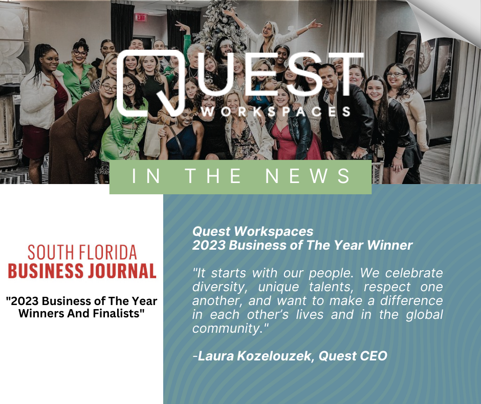 Quest Workspaces Wins 2023 Business of The Year