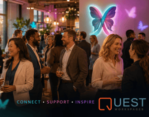 777 Brickell - Thyroid Cancer Awareness- people celebrating and mingling at a Thyroid Cancer Awareness event