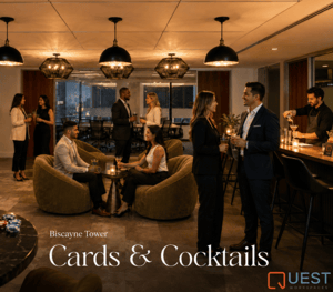Biscayne - Cards & Cocktails - the stylish Biscayne lounge with networking professionals