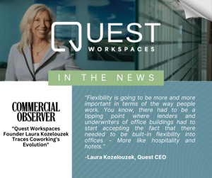 Quest Workspaces CEO and founder Laura Kozelouzek  speak on coworking evolution - Commercial Observer