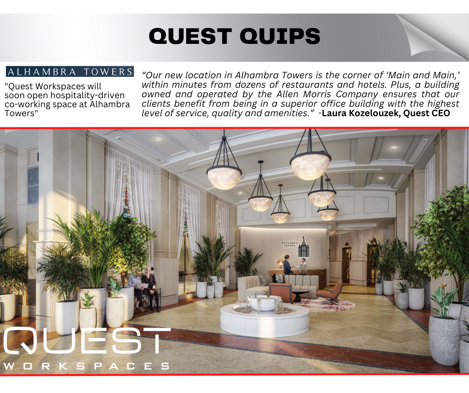 Quest will soon open hospitality-driven coworking space - Coral Gables