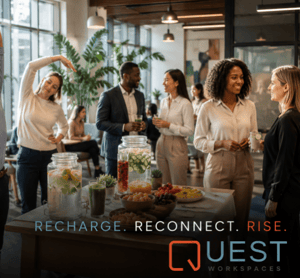 Tampa - Recharge and Reconnect- people enjoying healthy foods and networking