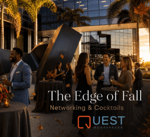 West Palm Beach - The Edge of Fall- professionals gathering outside 515 N Flagler Dr.